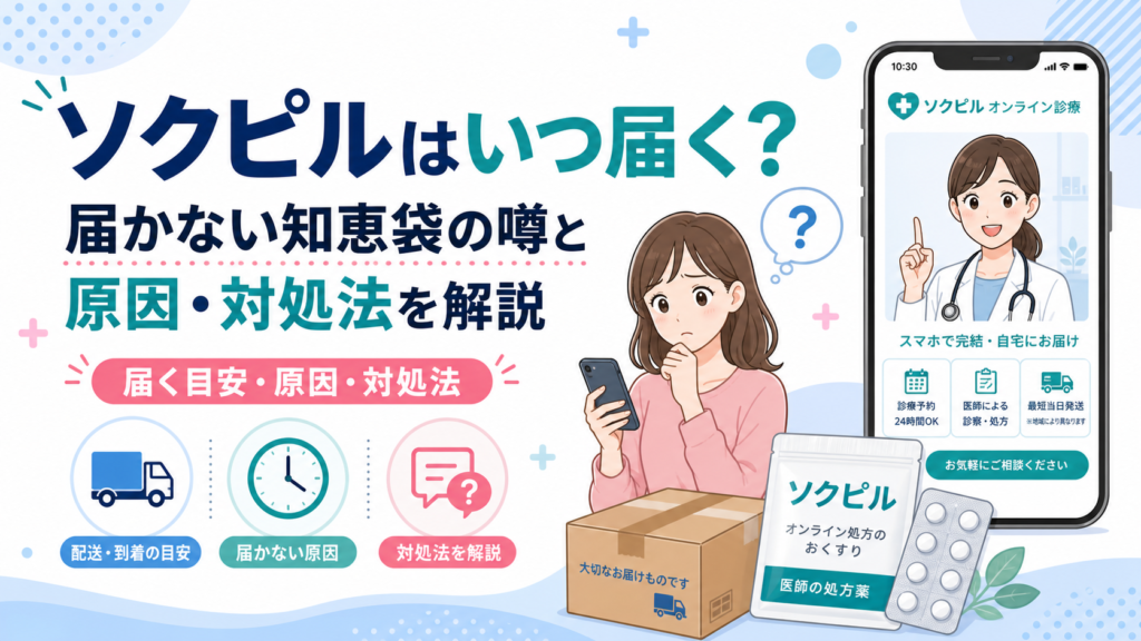 ソクピルはいつ届く？届かない知恵袋の噂と原因・対処法を解説
